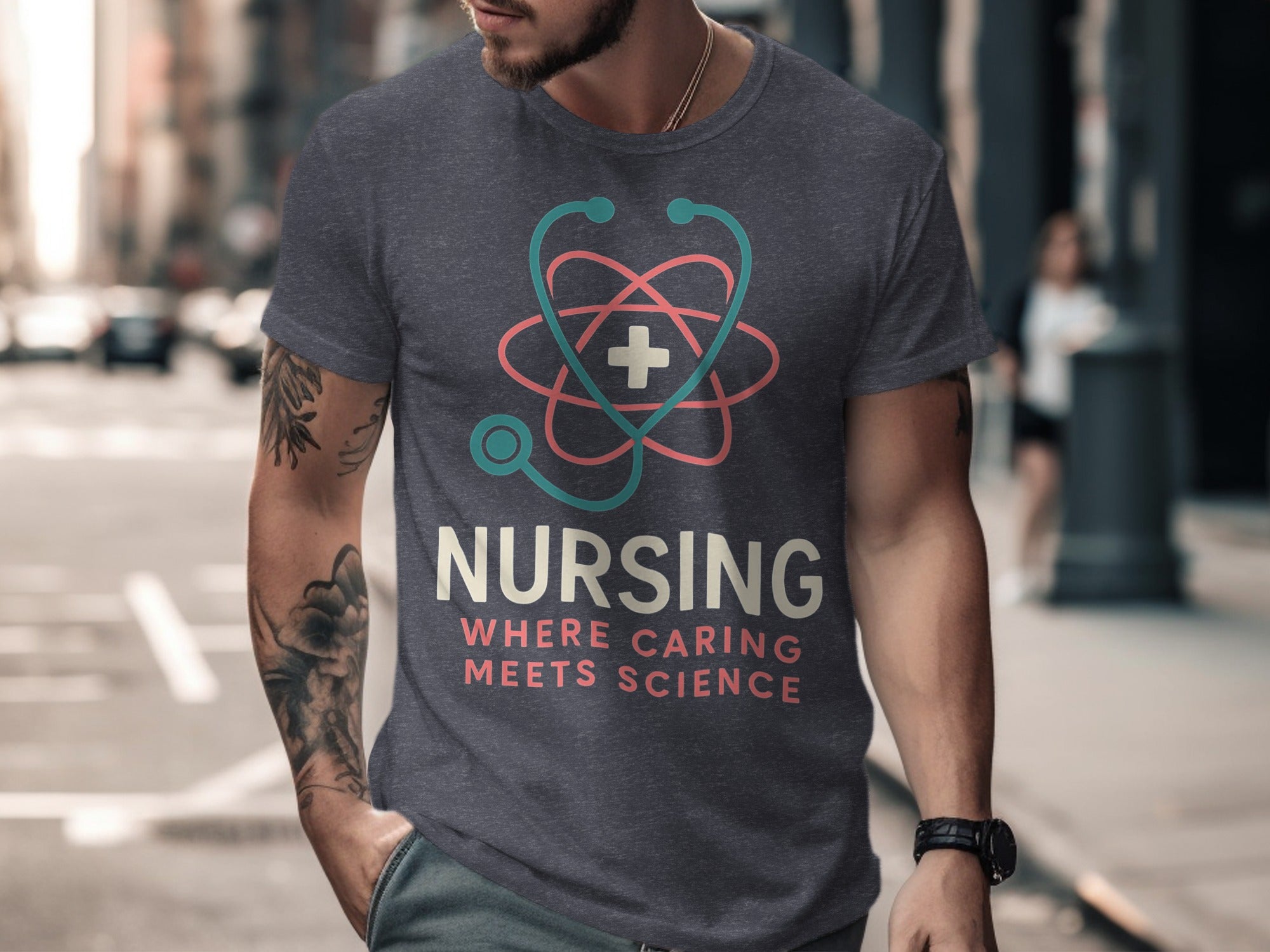 Nursing Where Caring Meets Science T-Shirt Product