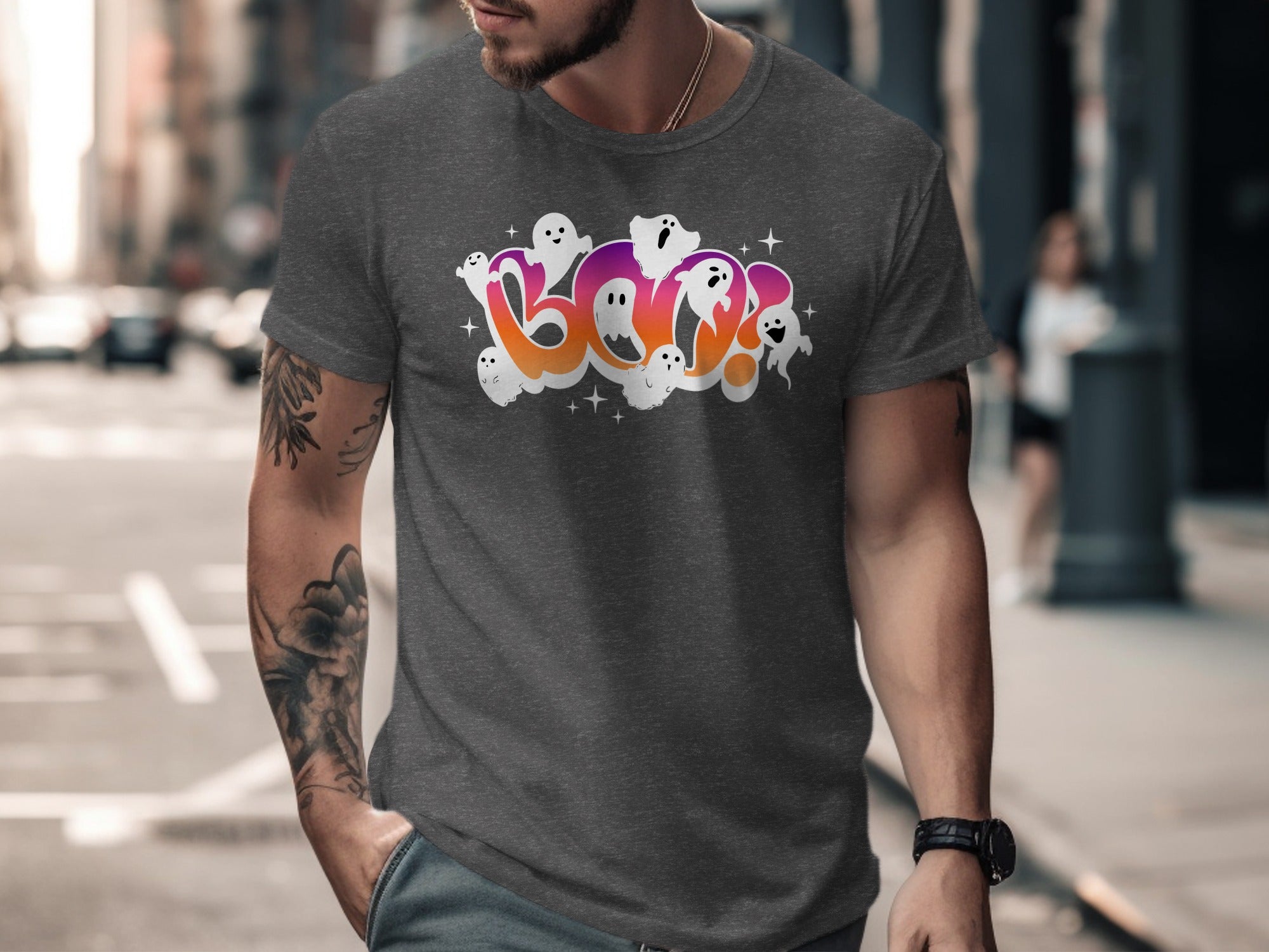 Spooky Boo Ghosts Graphic Shirt Halloween product type