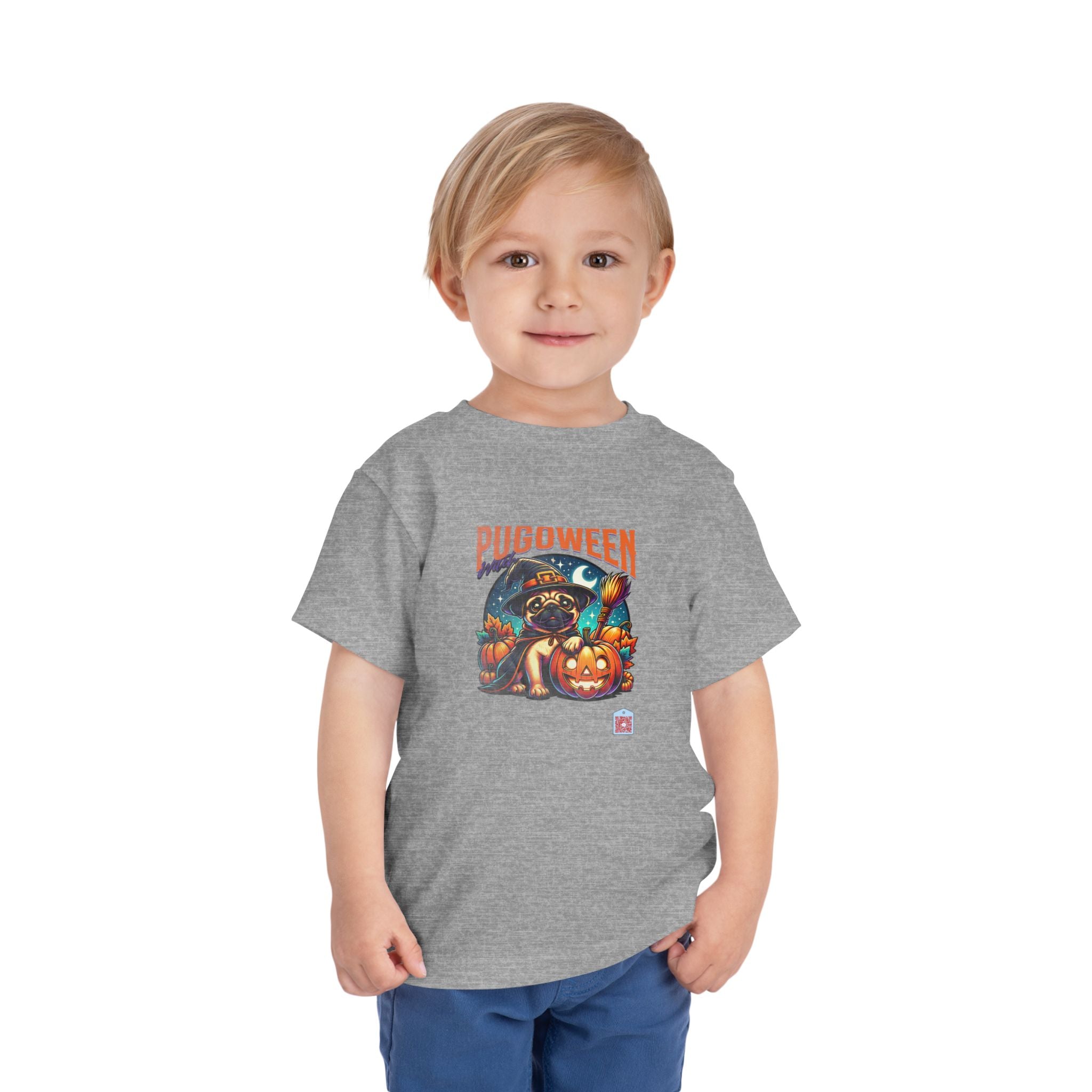 Pugoween Witch Halloween Design Cute Pug Puppy T-Shirt