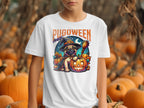Pug in Halloween Costume with Pumpkin Kids T-Shirt Product