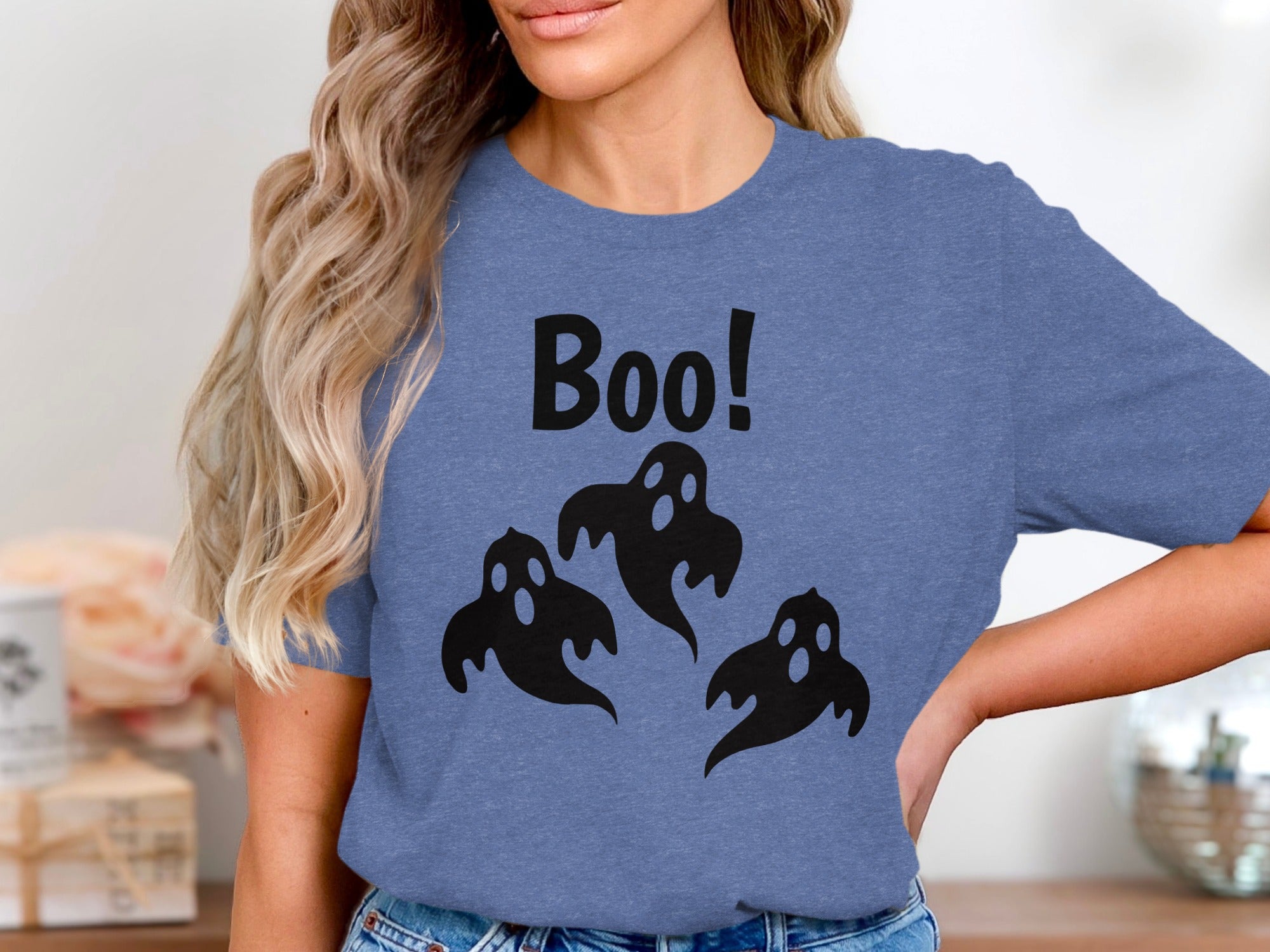 Spooky Boo Ghosts Graphic Tee Halloween Product Type