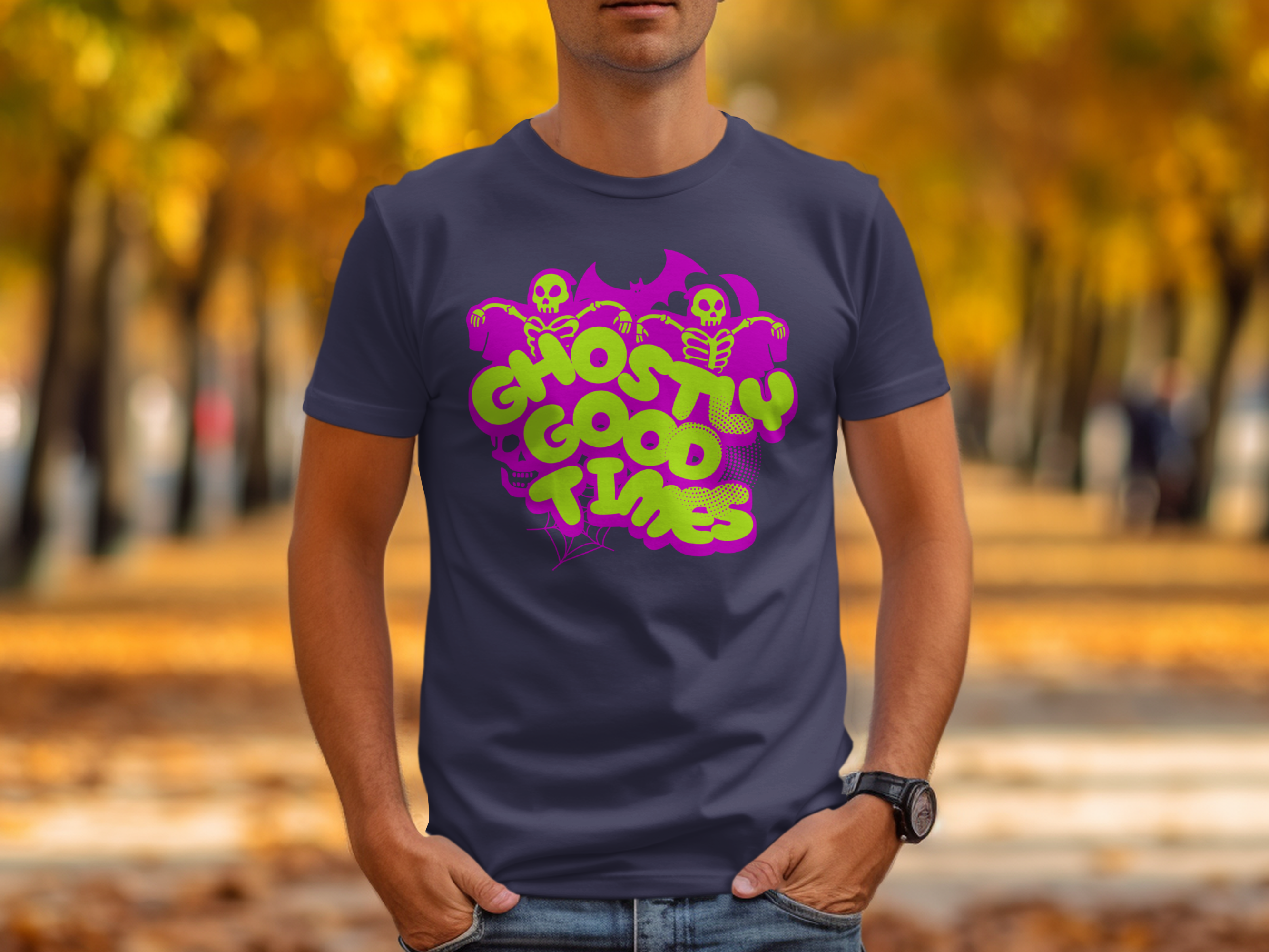 Ghostly Good Times Halloween T-Shirt product type