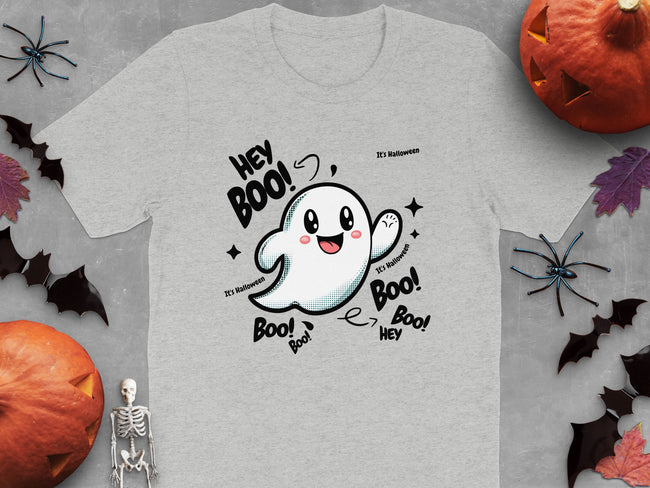 Hey Boo Halloween Ghost T-Shirt for Spooky Season product type