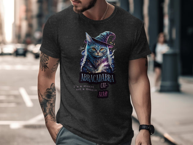 Abracadabra Cat Wizard Illustrated Graphic T-Shirt product