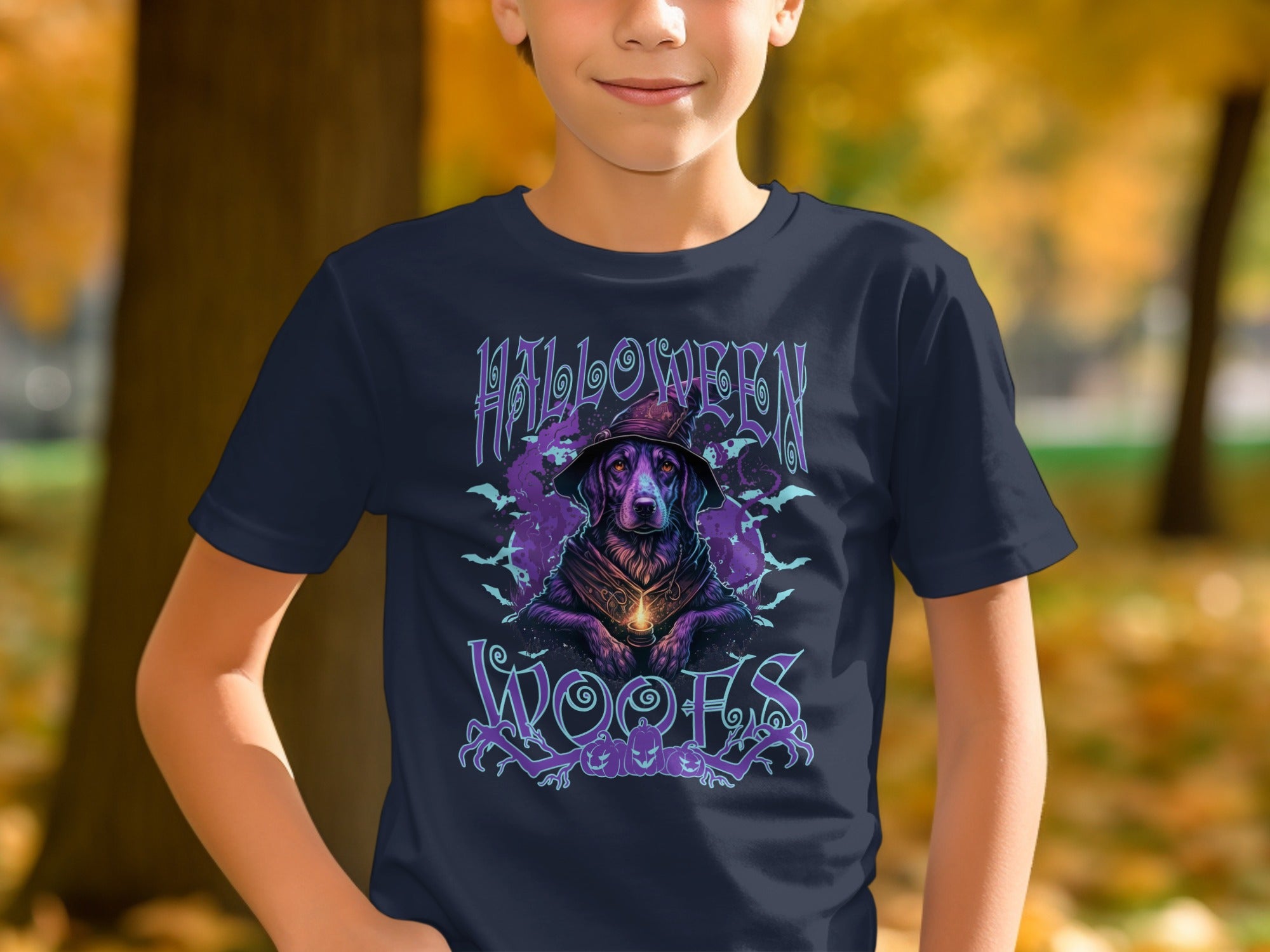 Halloween Woofs Dog Graphic Shirt product type
