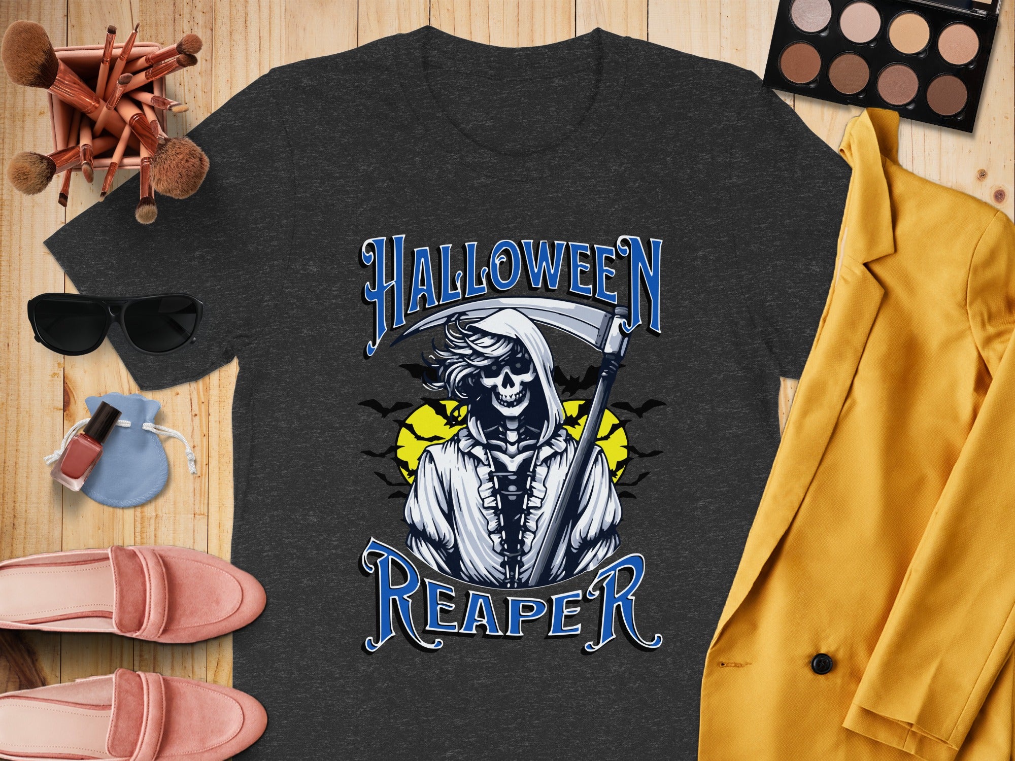 Halloween Reaper Graphic Print T-Shirt product type