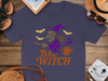 Bad Witch Halloween Design Purple T-shirt product type