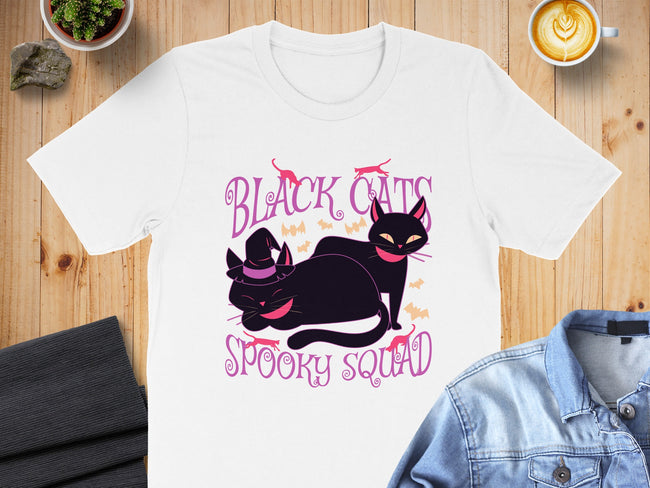 Black Cats Spooky Squad Graphic T-Shirt product type