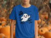 Hey Boo Ghost Design Blue Halloween Kids T-Shirt product type