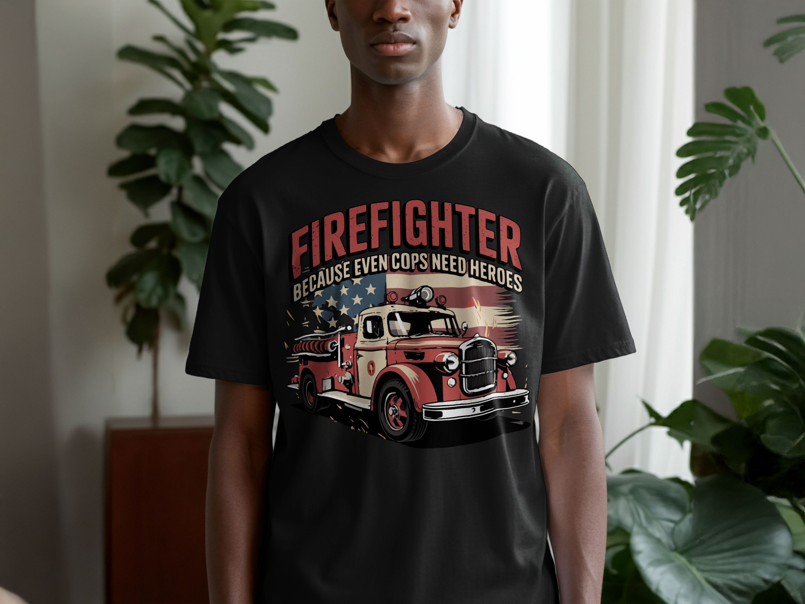 Firefighter Because Even Cops Need Heroes T-shirt product type
