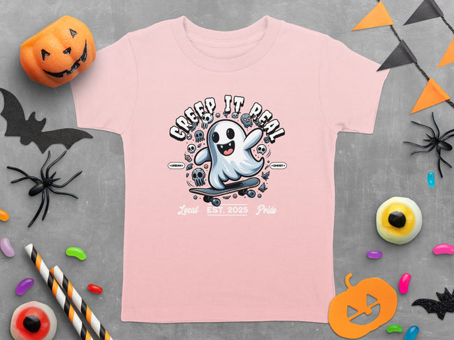 Creep It Real Ghost on Skateboard Urban Ghost T-Shirt