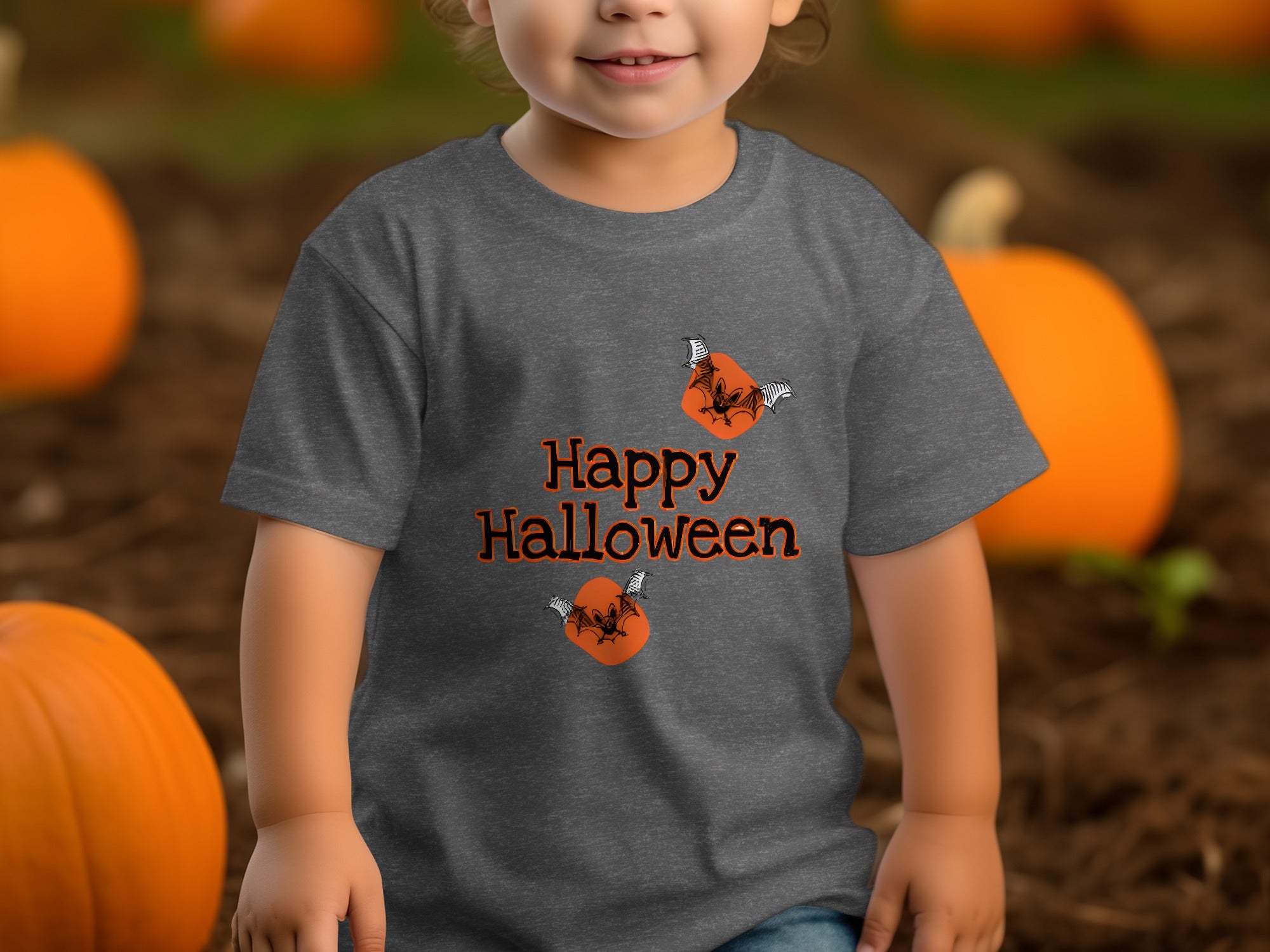 Happy Halloween and Bats Graphic Festive Event T-Shirt