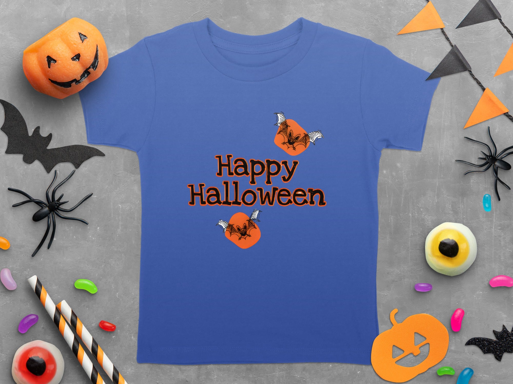 Happy Halloween and Bats Graphic Festive Event T-Shirt