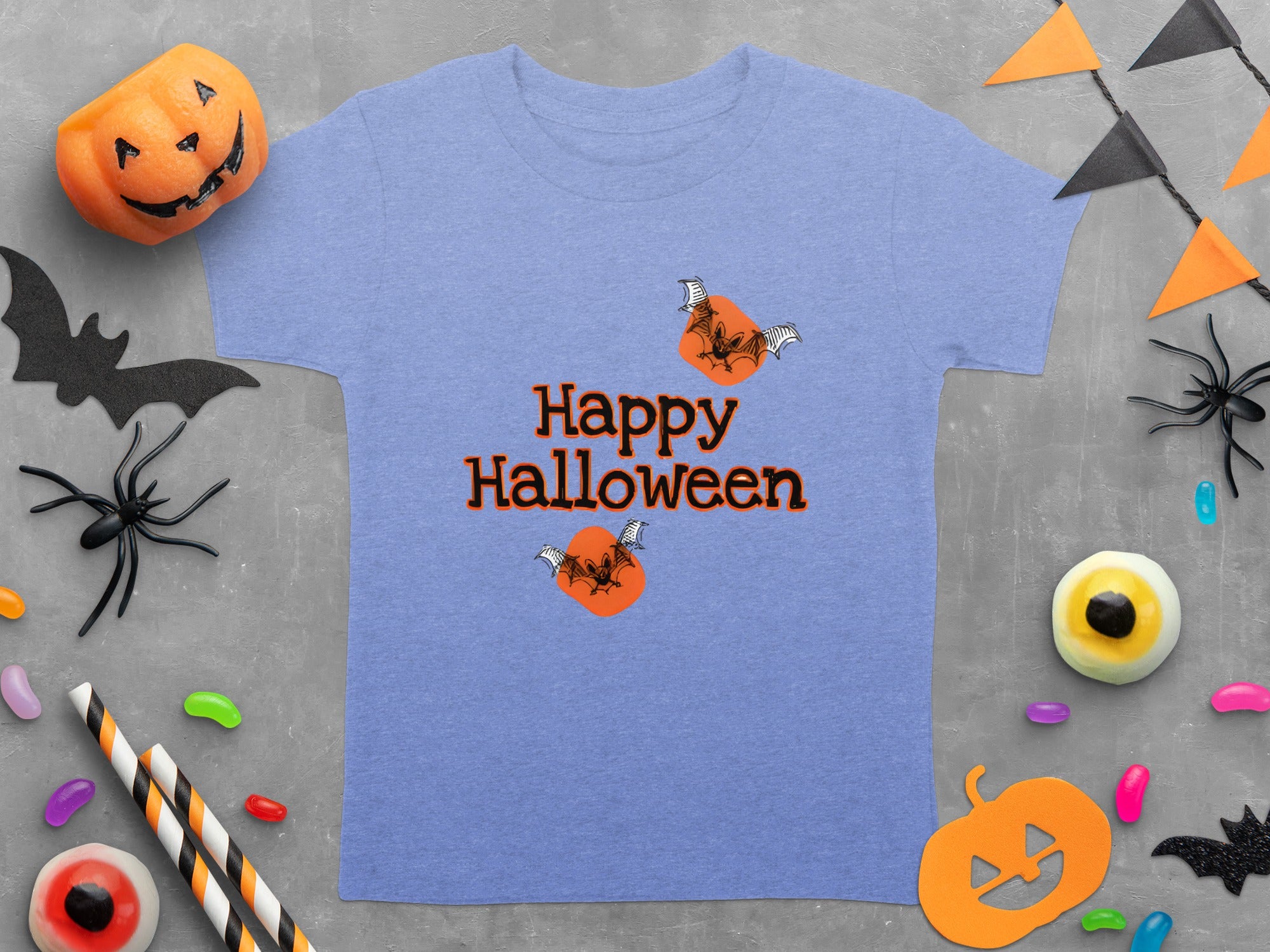Happy Halloween and Bats Graphic Festive Event T-Shirt