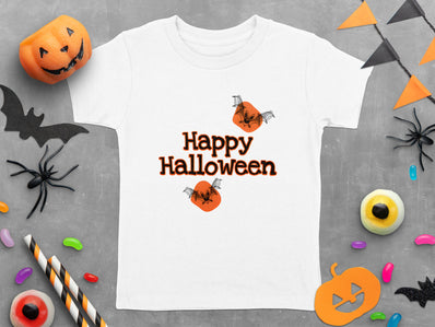 Happy Halloween and Bats Graphic Festive Event T-Shirt