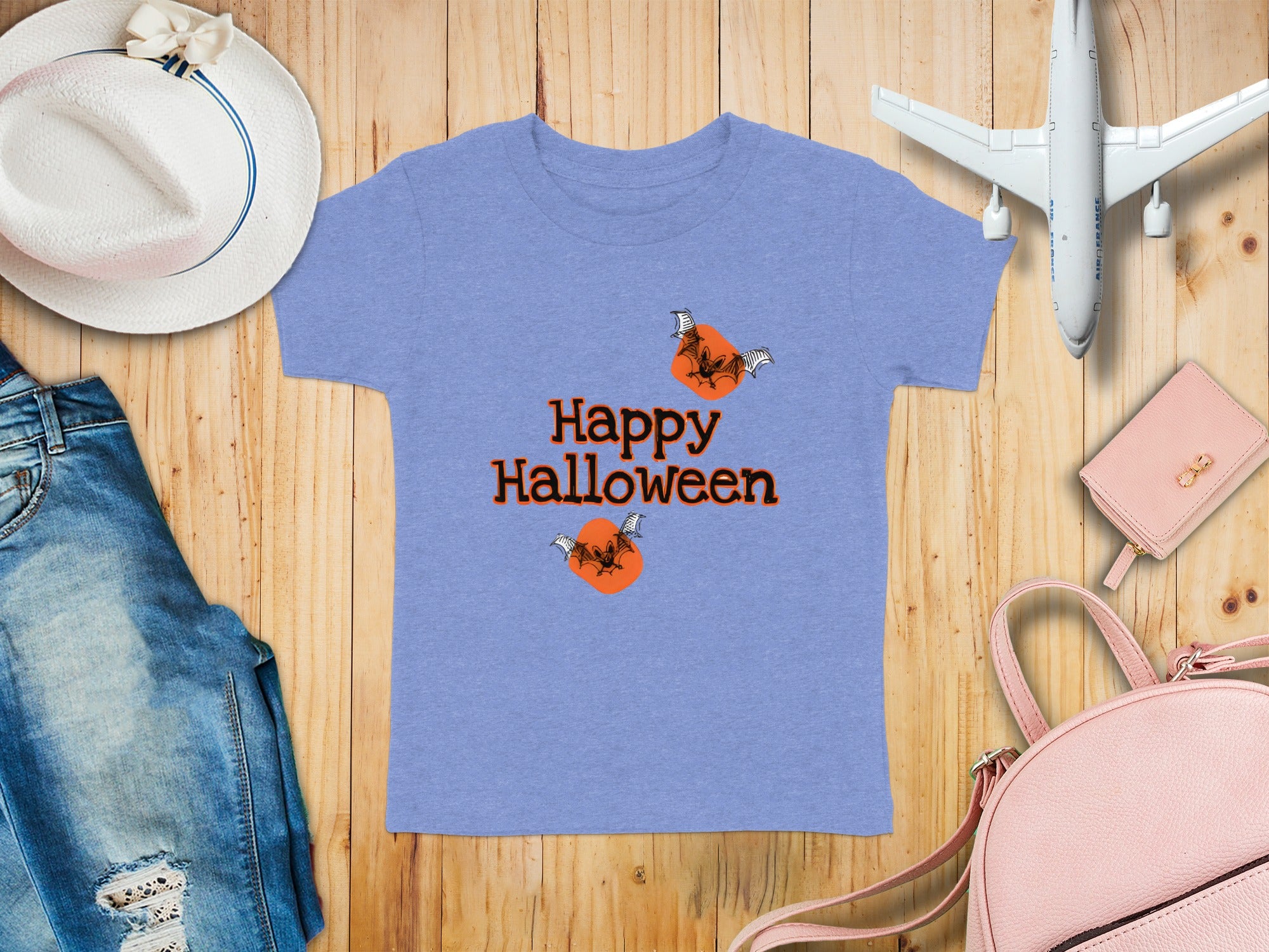 Happy Halloween and Bats Graphic Festive Event T-Shirt