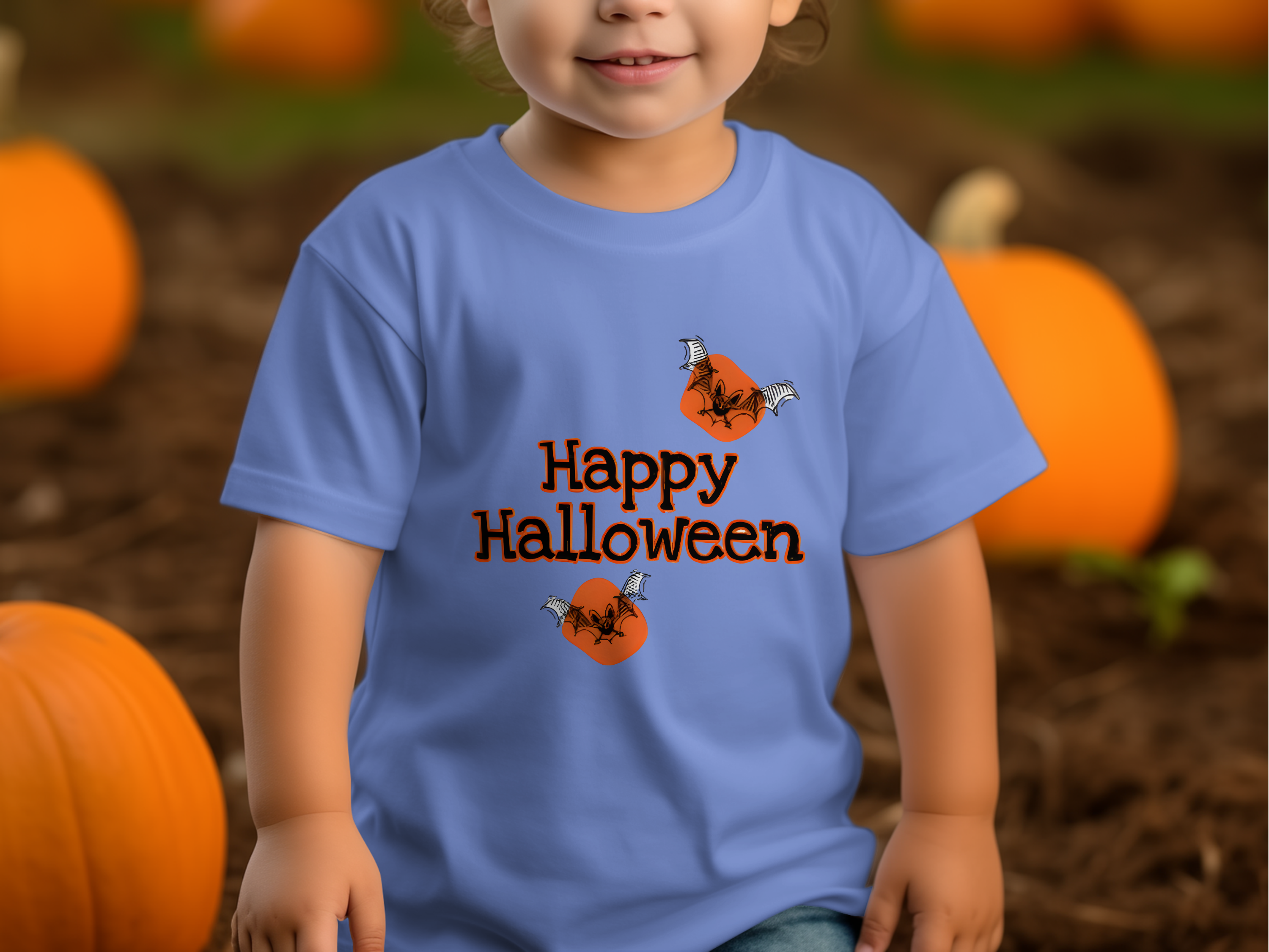 Happy Halloween and Bats Graphic Festive Event T-Shirt
