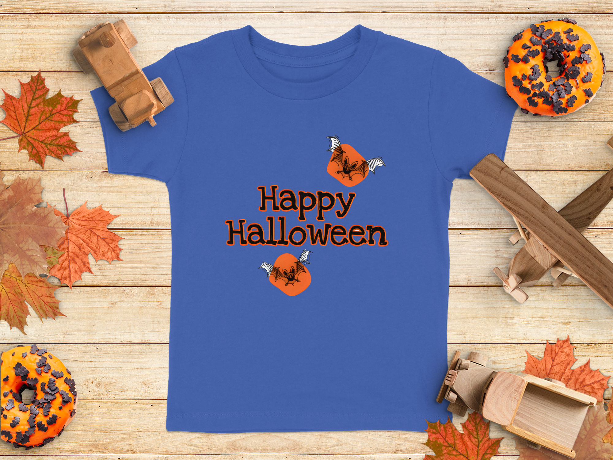 Happy Halloween and Bats Graphic Festive Event T-Shirt