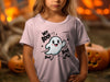 Cute Ghost Halloween Hey Boo Design Illustration T-Shirt