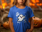 Cute Ghost Halloween Hey Boo Design Illustration T-Shirt
