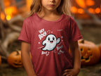 Cute Ghost Halloween Hey Boo Design Illustration T-Shirt