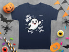 Cute Ghost Halloween Hey Boo Design Illustration T-Shirt