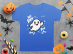 Cute Ghost Halloween Hey Boo Design Illustration T-Shirt