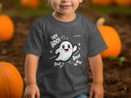 Cute Ghost Halloween Hey Boo Design Illustration T-Shirt