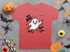 Cute Ghost Halloween Hey Boo Design Illustration T-Shirt