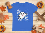 Cute Ghost Halloween Hey Boo Design Illustration T-Shirt