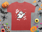Cute Ghost Halloween Hey Boo Design Illustration T-Shirt