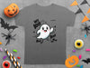 Cute Ghost Halloween Hey Boo Design Illustration T-Shirt