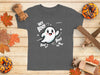 Cute Ghost Halloween Hey Boo Design Illustration T-Shirt