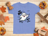 Cute Ghost Halloween Hey Boo Design Illustration T-Shirt