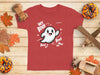 Cute Ghost Halloween Hey Boo Design Illustration T-Shirt