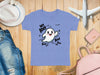 Cute Ghost Halloween Hey Boo Design Illustration T-Shirt