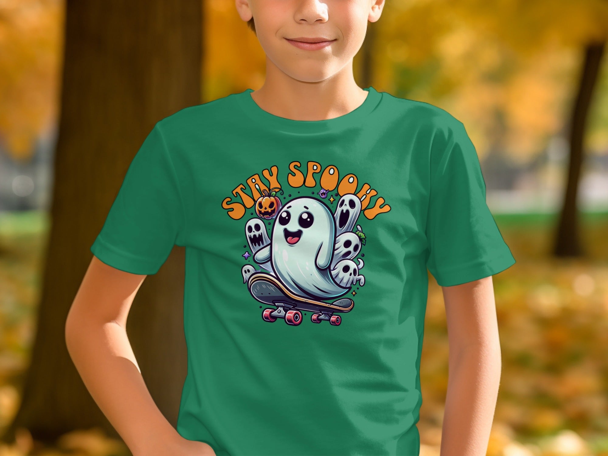 Stay Spooky Skateboarding Ghost T-Shirt product type