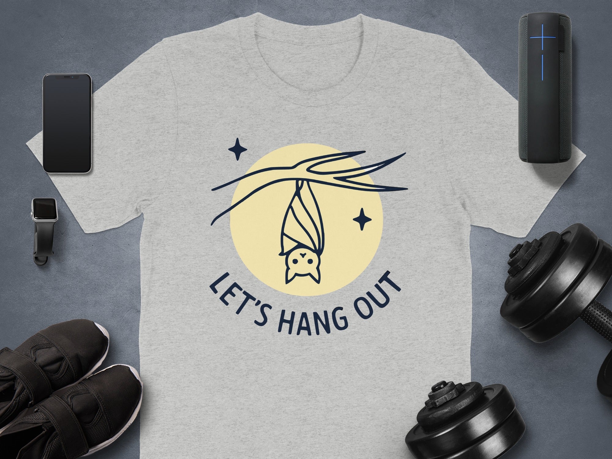 Let's Hang Out Bat Graphic T-Shirt Product Type