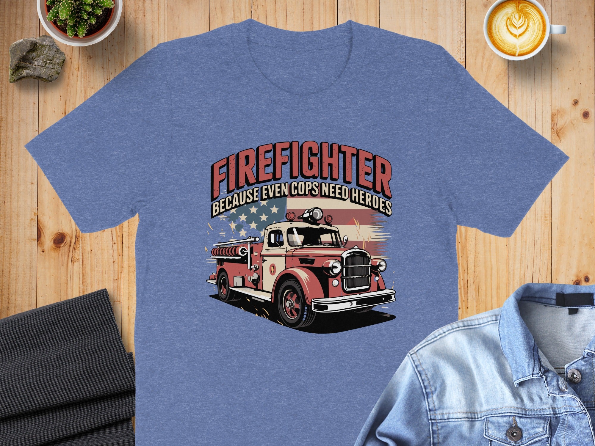 Firefighter Because Even Cops Need Heroes Shirt product type