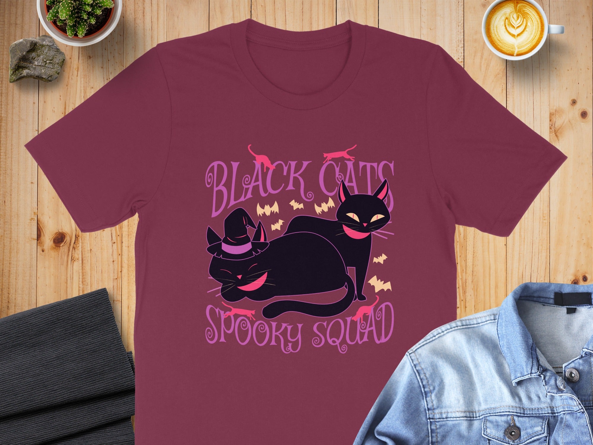 Black Cats Spooky Squad Halloween Themed Shirt Product