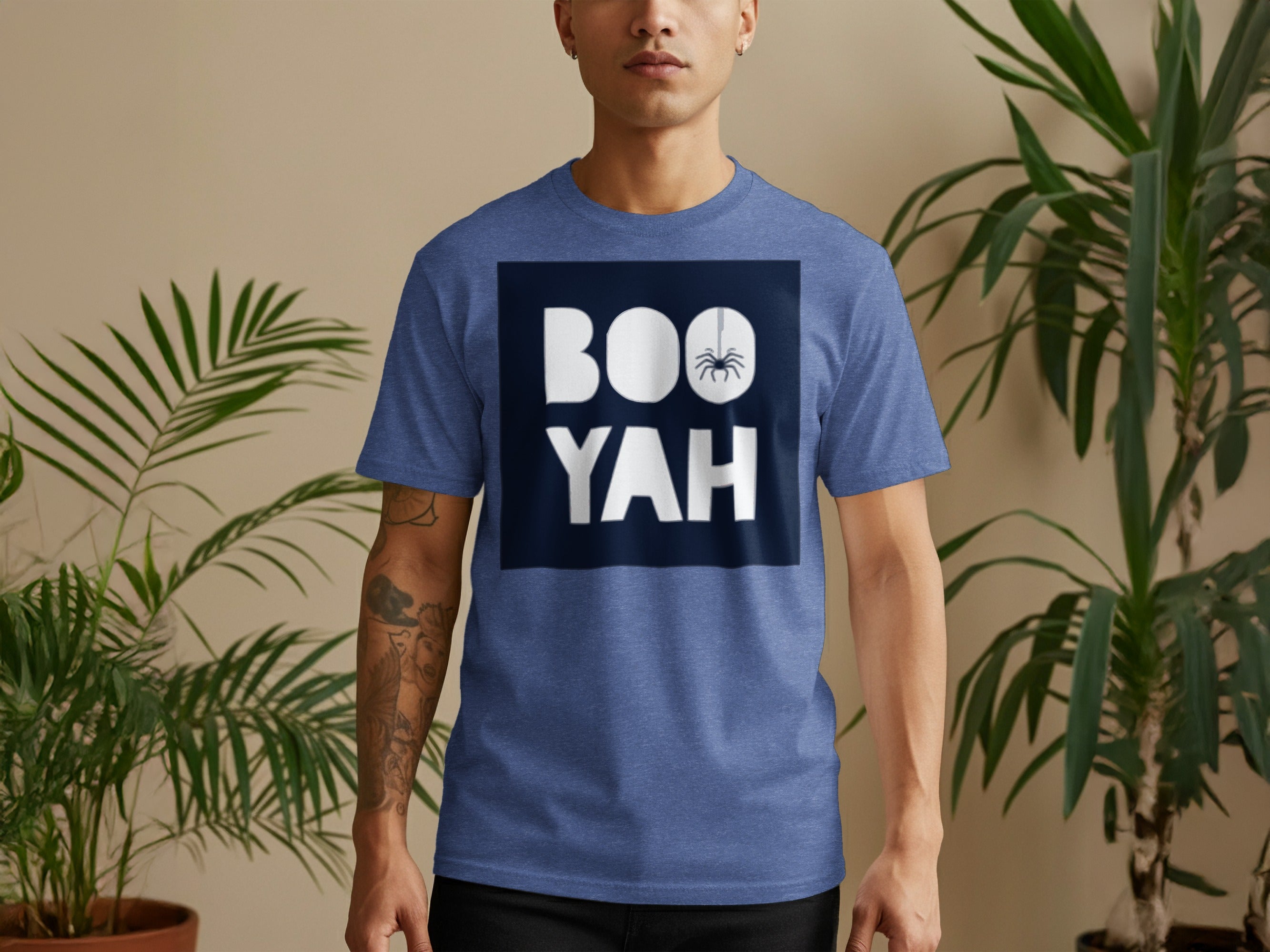 Boo Yah Halloween Spider Themed Graphic T-Shirt product