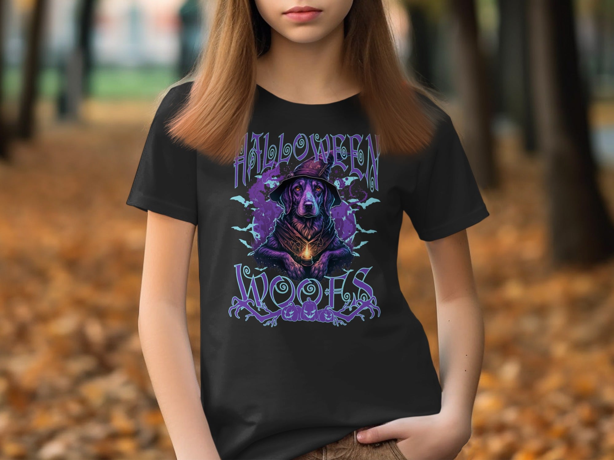Halloween Woofs Graphic Tee Black T-shirt product type