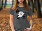 Hey Boo Ghost Halloween Graphic Tee Shirt product type