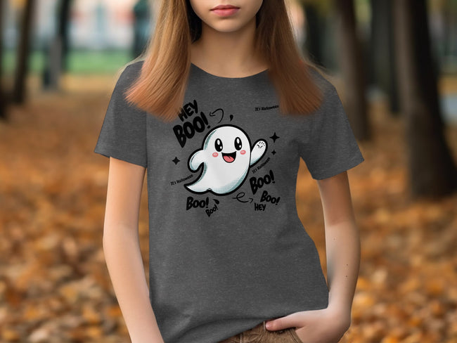 Hey Boo Ghost Halloween Graphic Tee Shirt product type