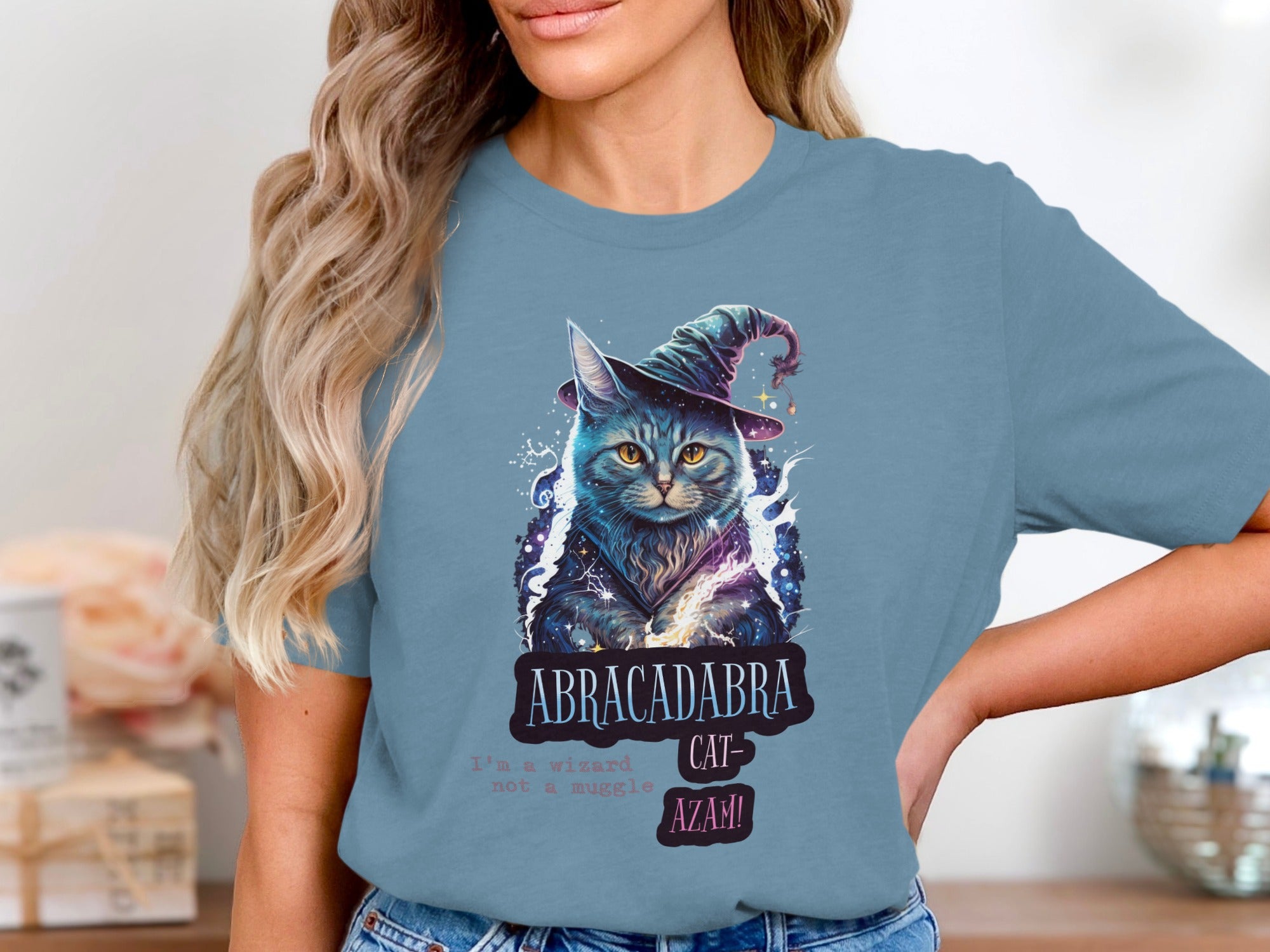 Abracadabra Cat Wizard Not A Muggle Shirt product type