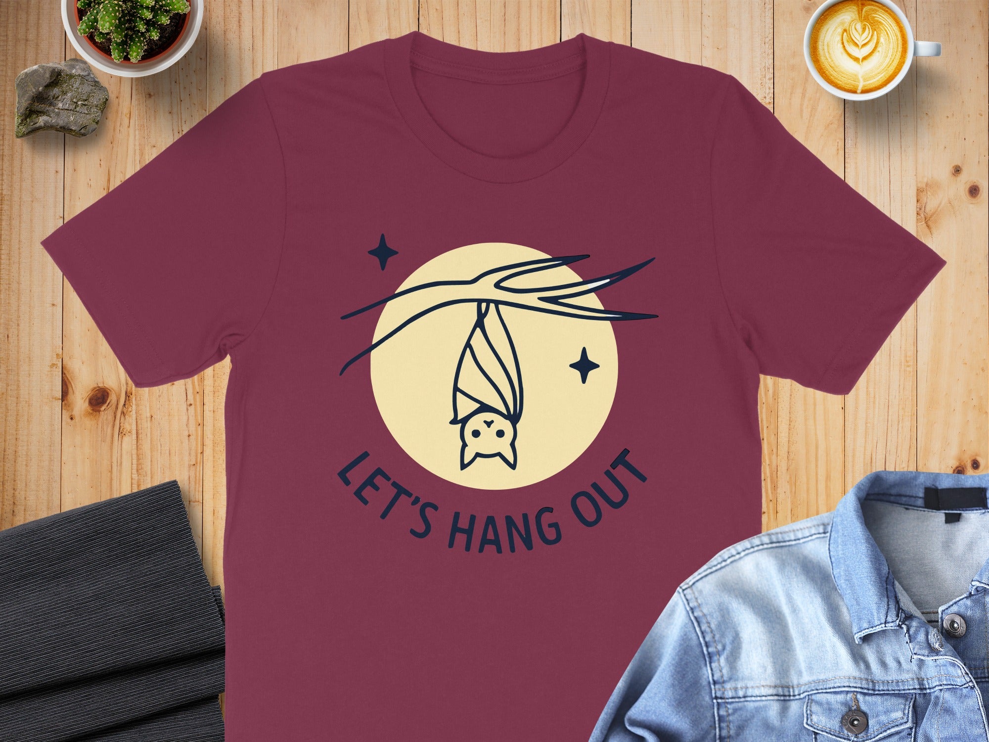 Let's Hang Out Bat Graphic Print Shirt product type