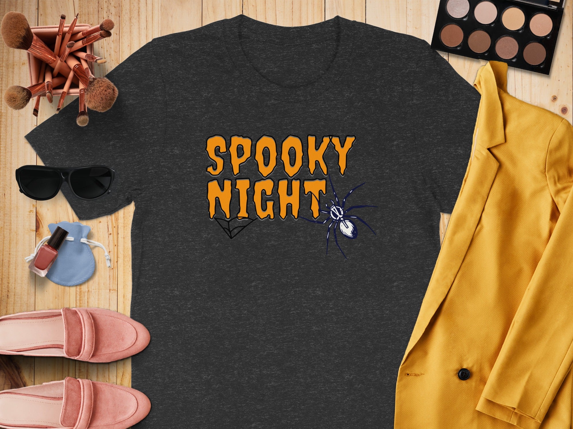 Spooky Night with Spider Graphic T-shirt product