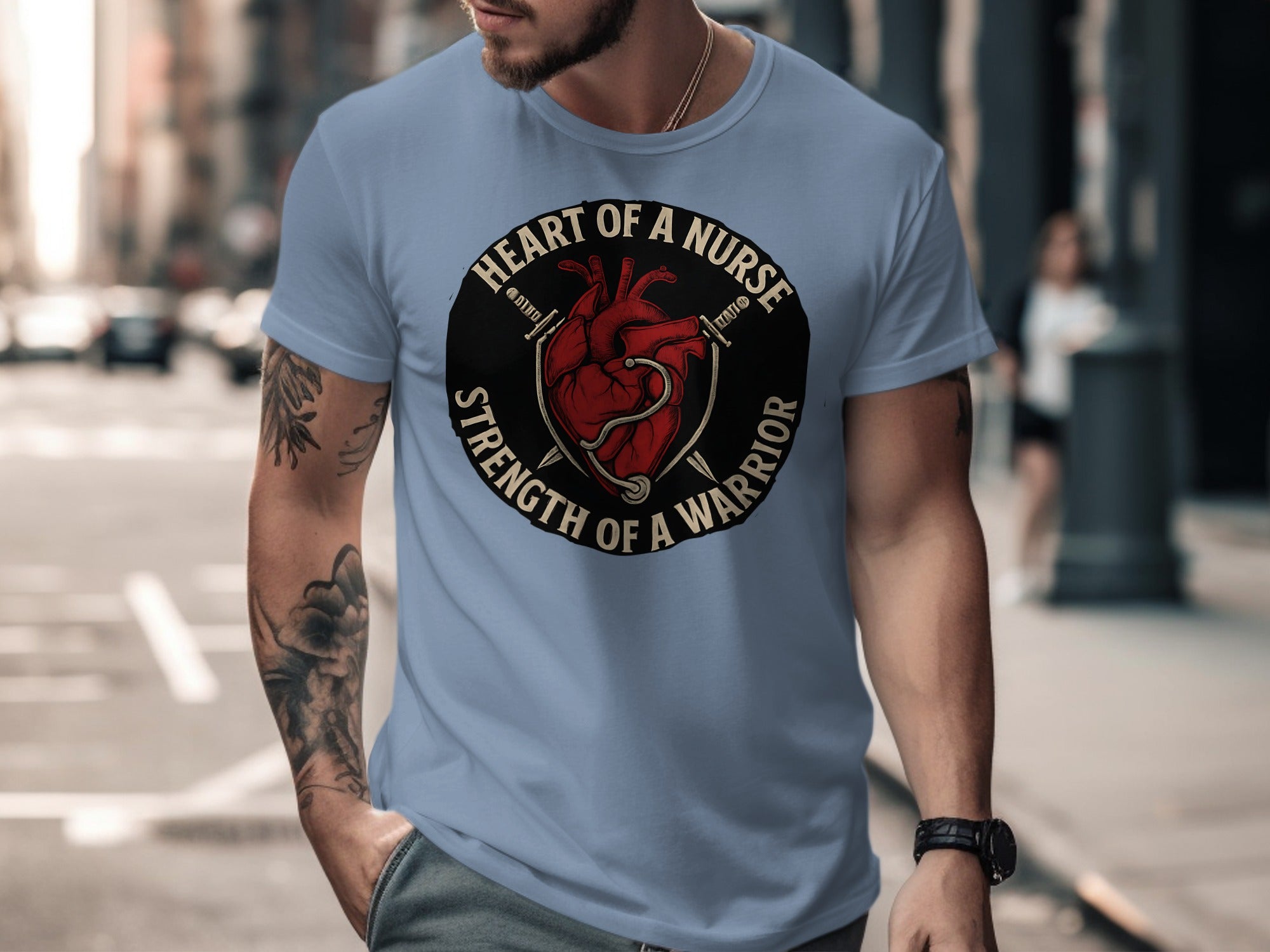 Heart of a Nurse Strength of a Warrior T-shirt product
