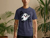 Cute Ghost Design Hey Boo Text Halloween T-Shirt product type