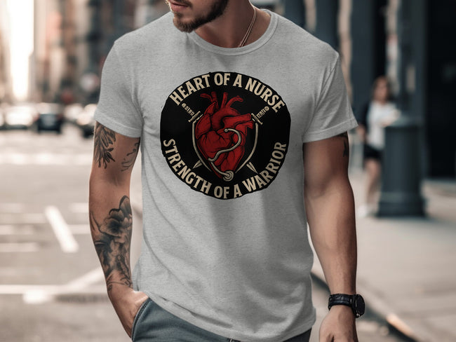 Heart of a Nurse Strength of a Warrior T-shirt product